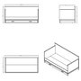 Hanah Home Cama nido Etto - Mm1.44.18.U1 en madera y roble blanco